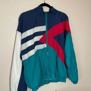 Teal red and navy track suit